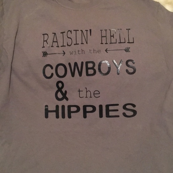 Cowboys and hippies teeshirt various med unisex - Picture 3 of 3